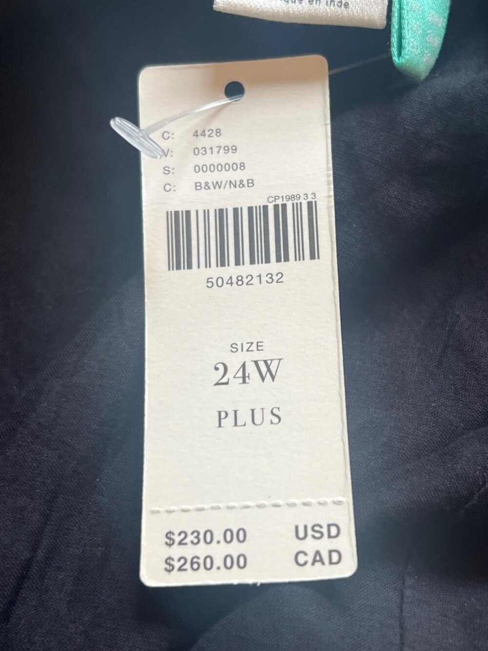Anthropologie Off The shoulder Marisol Black White Midi Dress Ruffle 24W NWT - Picture 11 of 12